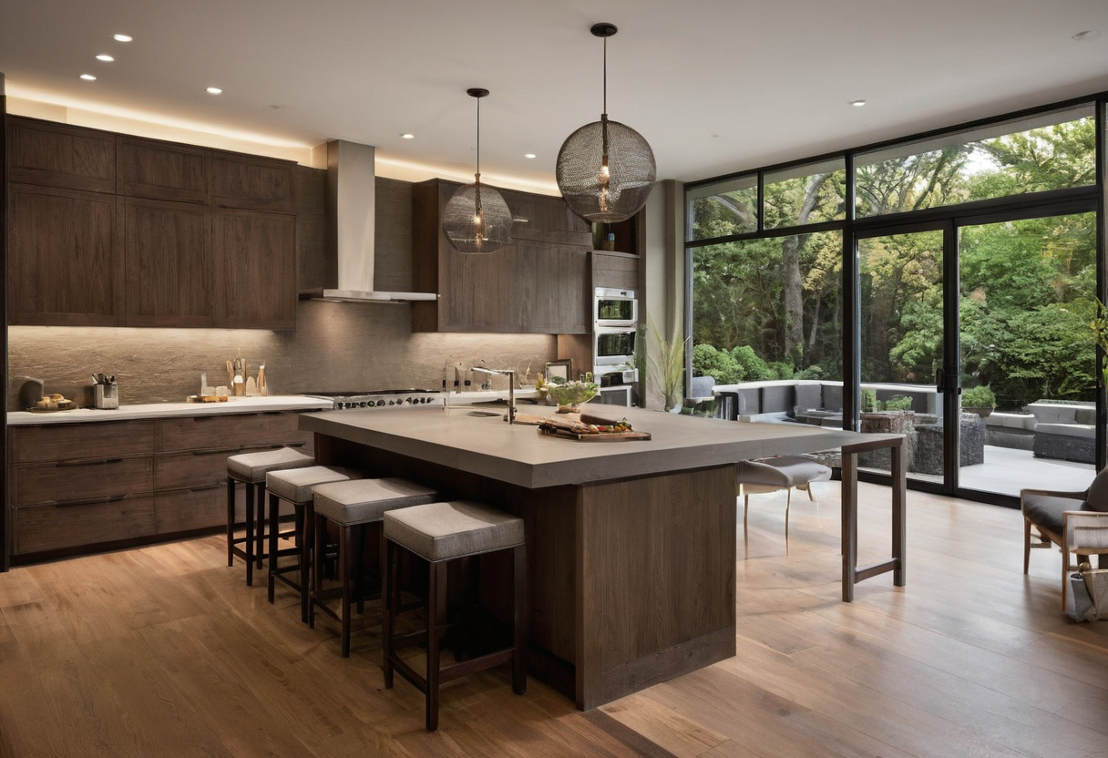 How much overhang does a kitchen island need for seating